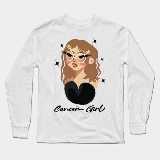 Cancer Girl Zodiac Sign Astrology Long Sleeve T-Shirt